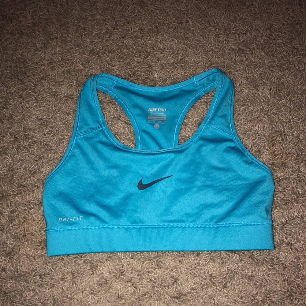 blue nike sports bra size xs